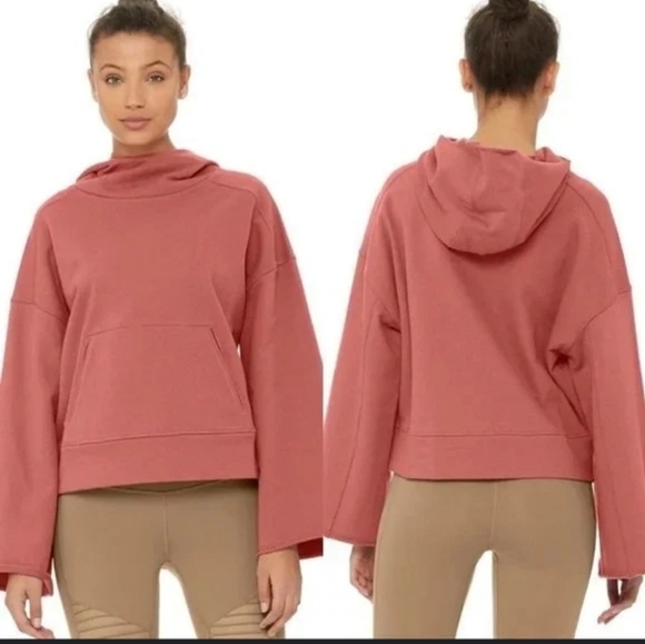 ALO Yoga Other - ALO YOGA Low Key Hoodie size L pink